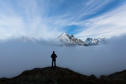 Brouillard et Aiguille-Verte