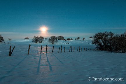 Lever de lune sur Aubrac