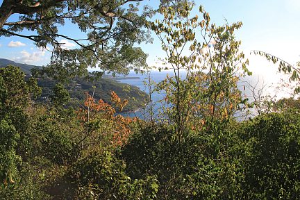 Le premier point de vue après la montée