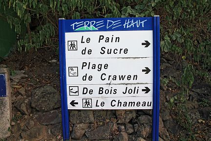 Panneau de départ de la rando