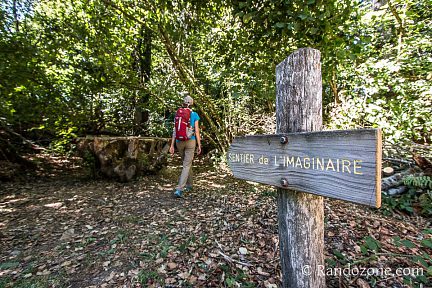 Panneau du sentier de l'imaginaire
