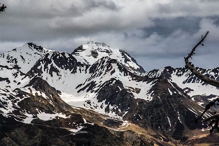 Pic du Midi depuis l'ancienne gare du funiculaire de l'Ayré
