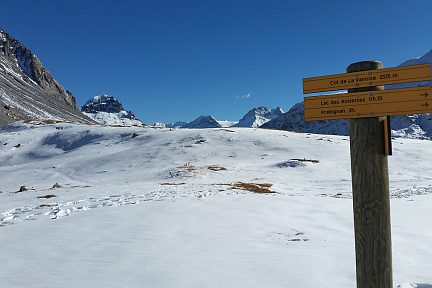 Panneau du col à 2515m