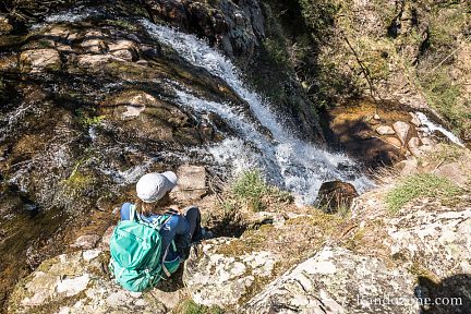La cascade des Palanges vue d'en haut