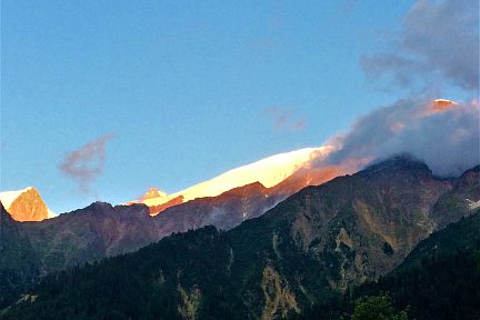 Coucher de soleil des houches