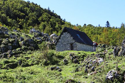 Cabane d'Ichéus dans la forêt d'Issaux