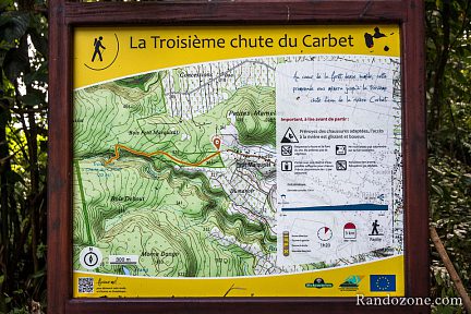 Panneau de la Troisième chute du Carbet