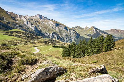 Point de vue sur la route qui va à Aubisque