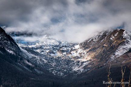 Début de la rando sous les nuages