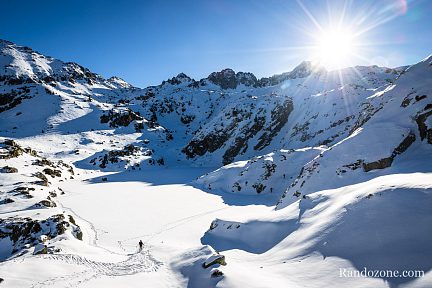 Lac de Coume Escure sous la neige