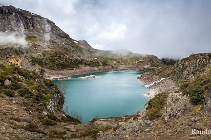 Panoramique du lac et du barrage des Gloriettes