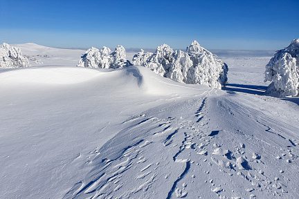 On peut voir le Puy de Gudette, où j'ai fais des raquettes à neige il y a quelques jours