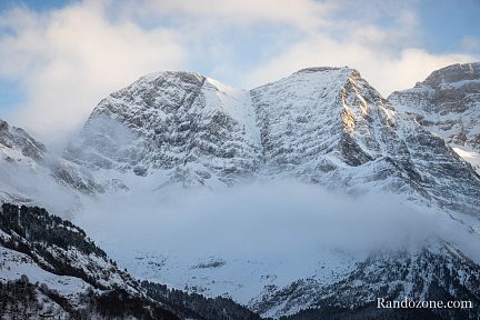 Les Astazous sous la neige en décembre