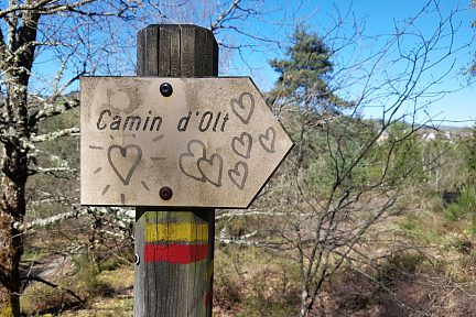 Sentier Camin d'Olt rencontré durant du notre randonnée  