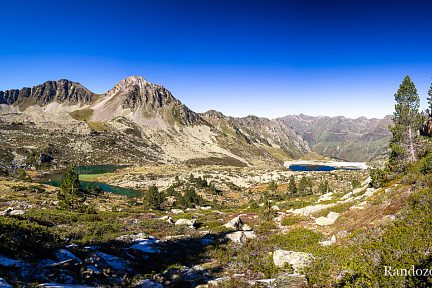 Lac Blanc et lac Dets Coubous sur la même photo