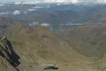Lac de Hourgade depuis le pic de Hourgade (2964 m) - 26 09 2008