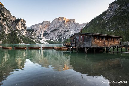 Lago di Braies en fin de journée