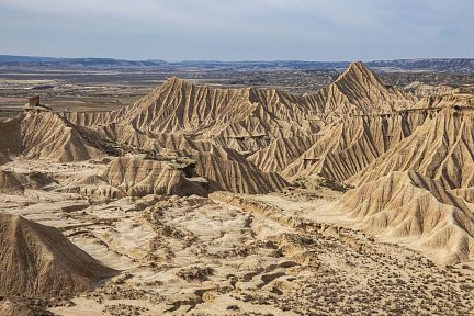 Bardenas Reales, zone de la Piskerra, vue 1