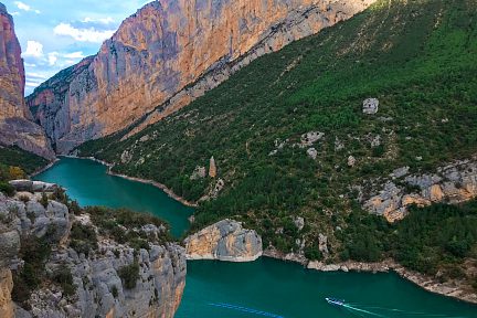 Pont suspendu, Congost de Mont Rebei, vue 2