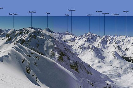 Panorama identifié depuis l'Arre-Sourins