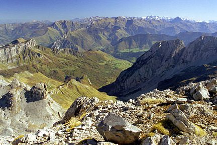 Depuis le sommet du pic d'Anie vers l'Ossau
