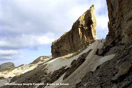 Brèche de Roland et progression dans la neige