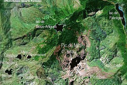 Vue satellite Pic d'Ossau (Imag'In Pyrénées)