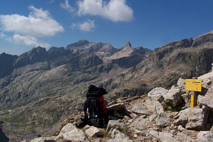 Vue sur le mont Gelas (au centre)