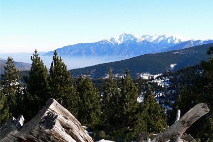 Le Canigou depuis les pistes de la Llose