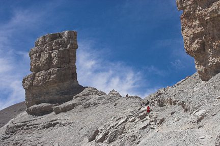 Doigt de la Fausse Brèche depuis le sentier du Taillon