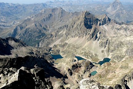 Lacs d'Arriel depuis le sommet du Balaïtous