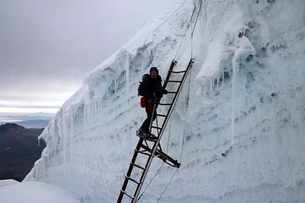 Cotopaxi : passage de l'échelle