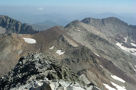 Pics des Crabioules, Pointe de Litérole et pic Royo depuis le Perdiguère