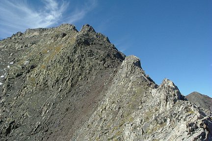 Soum de Port Bieil et sa crête Est depuis le col de Gabiédou