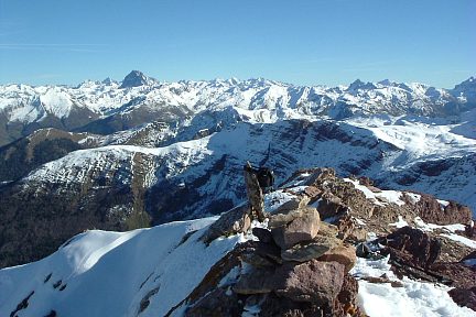 Pic du Midi d'Ossau depuis le pic Rouge, 2177 m