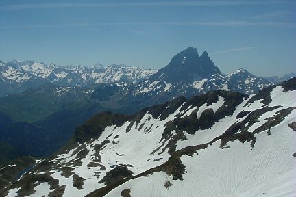 Pic du Midi d'Ossau vu du Turon Garié