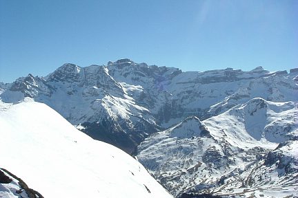 Astazous, Cylindre, Marboré et Brèche de Roland depuis le Soum Braqué