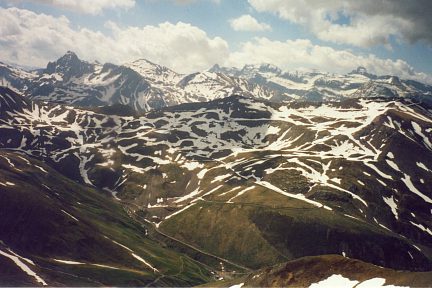 Anayet, Pala de Ip et station d'Astun depuis Belonseiche