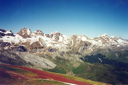 Pic d'Aspe et Visaurin depuis la Raca, circuit des crêtes d'Astun