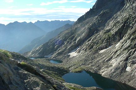 Les trois lacs de Molières en montant vers le Tuc de Mulleres