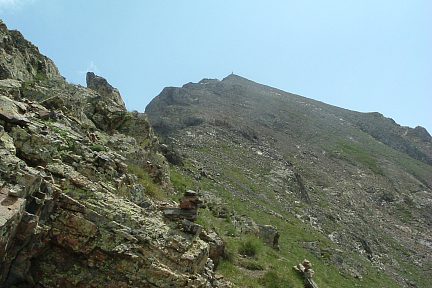 Crête sommitale de l'Arbizon au-dessus de la Brèche d'Aurey
