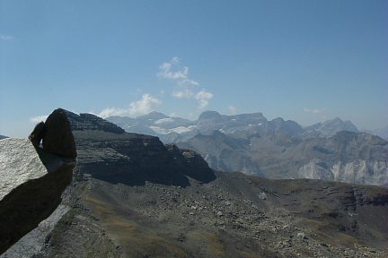 Gerbats, Mont Perdu, Cylindre, Marboré et Taillon depuis la Géla