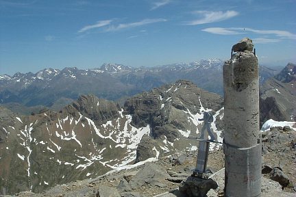 Mont Perdu, Vignemale et pics d'Enfer depuis la Pena Collarada