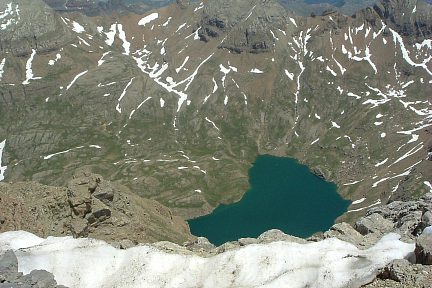 Retenue d'eau de Ip depuis la Pena Collarada