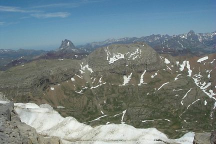 Pics Palas et du Midi d'Ossau depuis la Pena Collarada