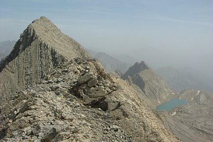 Grand Astazou et lac Glacé depuis le Petit Astazou