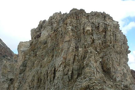 Pic Maou : mur terminal sur la crête Sud-Est