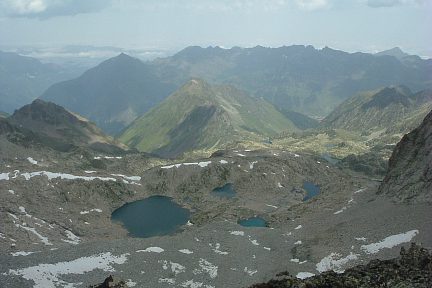 Pic des Trois Conseillers : lacs de Maniportet et vallon de la Glère