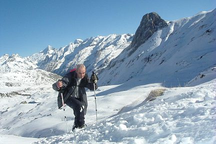 Pic de Canaourouye : montée raide sous le col de Houer
