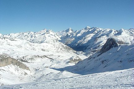 Pic de Canaourouye (2347 m) : vue sur le Lurien, Palas, Balaïtous et la Pène de la Glère